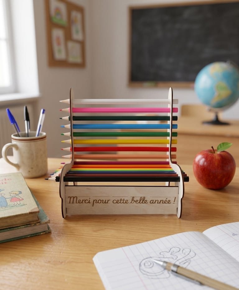 banc crayons de couleur merci pour cette belle annee